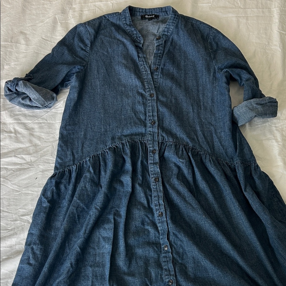 Madewell Indigo Long Sleeve Dress